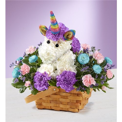 enchanting unicorn flower foam design